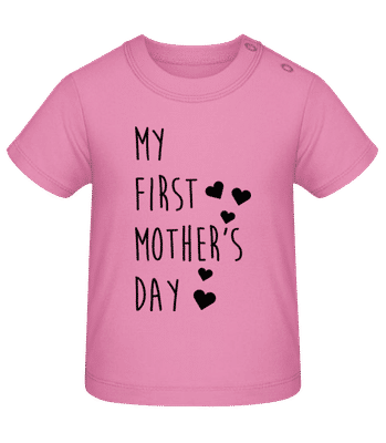 My First Mother's Day - Baby T-Shirt - Pink - Front