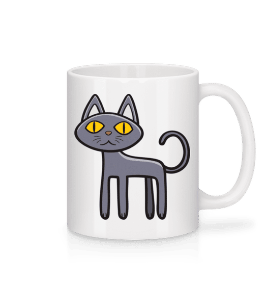 Aperçu: Spooky Cat - Mug en céramique blanc - Blanc - Devant