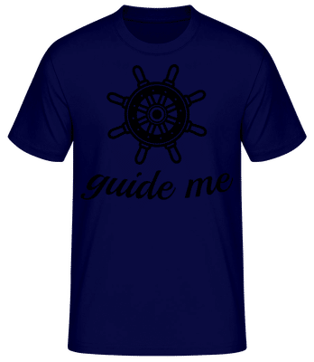 Guide Me - Männer Basic T-Shirt - Marine - Vorne