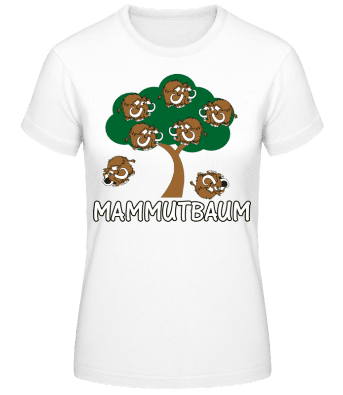 Vorschau: Mammutbaum - Frauen Basic T-Shirt - Weiß - Vorne