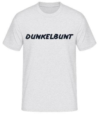 Dunkelbunt - Männer Basic T-Shirt - Grau meliert - Vorne