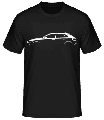 'Audi A3 Sportback (8Y)' Silhouette - Camiseta básica para hombre - Negro - delante