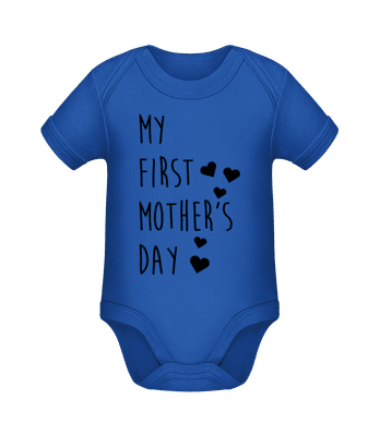 My First Mother's Day - Body manches courtes bio - Bleu royal - Devant