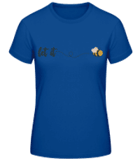 Let It Bee - Dámske basic tričko - Kráľovská modrá - Predné