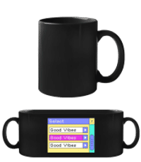 Select Good Vibes - Tasse Noire - Noir - Devant