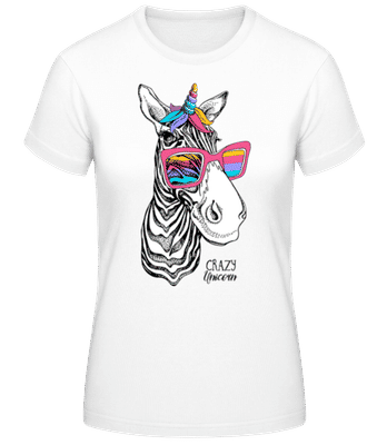 Crazy Unicorn - Women's Basic T-Shirt - White - Front