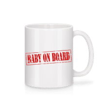 Dieťa na palube - Keramický hrnček - Biela - Predné