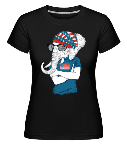 Aperçu: Éléphant De Hipster -  T-shirt Shirtinator femme - Noir - Devant