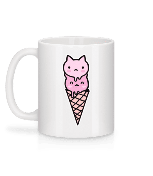 Aperçu: Glace Petit Chats - Mug en céramique blanc - Blanc - Derrière