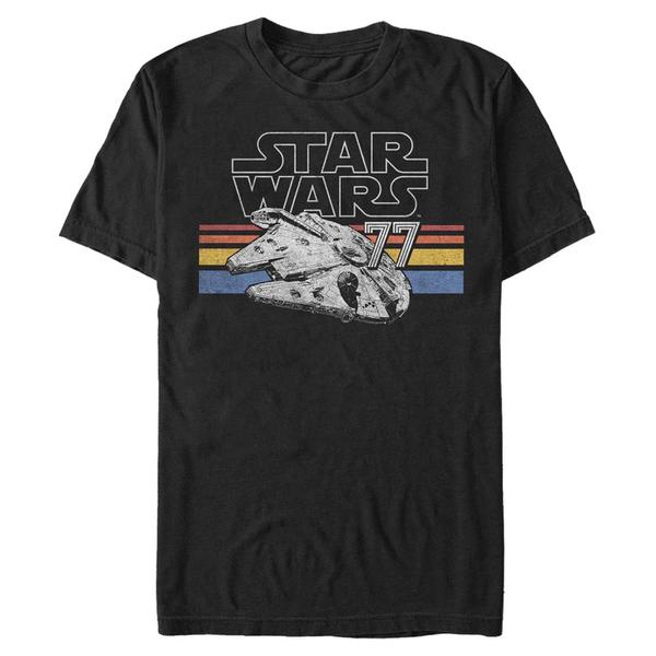 Aperçu: Star Wars - Millennium Falcon Falcon Stripes - Homme T-shirt - Noir - Devant
