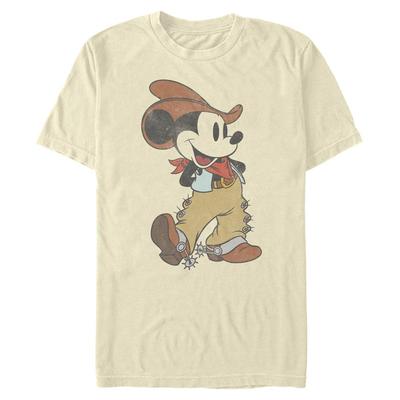 Disney - Mickey Mouse - Mickey Western - Men's T-Shirt - Cream - Front