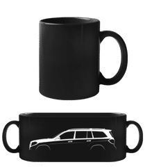 'Mercedes-Benz GLS AMG X166' Silhouette · Black Mug