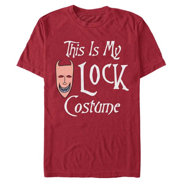 Aperçu: Disney Classics - L'étrange Noël de monsieur Jack - Lock Costume - Halloween - Homme T-shirt - Cerise - Devant