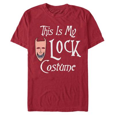 Disney Classics - Ukradené Vánoce - Lock Costume - Halloween - Pánské Tričko - Třešeňová - Napřed