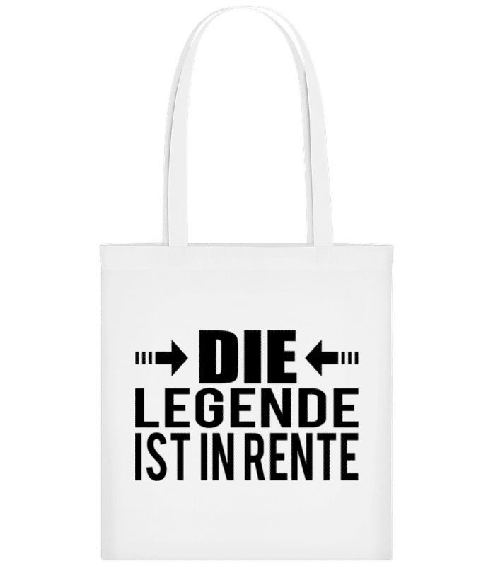 Vorschau: Die Legende Ist In Rente - Stofftasche - Weiß - Vorne
