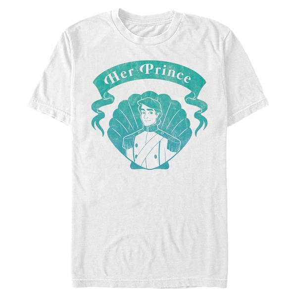 Aperçu: Disney - Ariel La Petite Sirène - Eric Her Prince - Homme T-shirt - Blanc - Devant