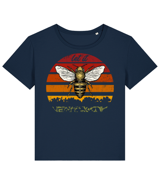 Aperçu: Let It Bee - T-shirt bio Femme Stanley Stella 2.0 - Bleu marine - Devant
