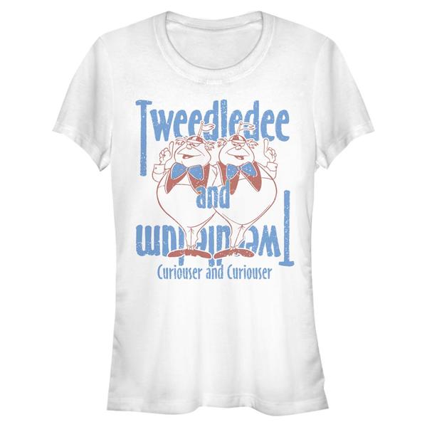 Aperçu: Disney Classics - Alice aux pays des merveilles - Alice Tweedles - Femme T-shirt - Blanc - Devant