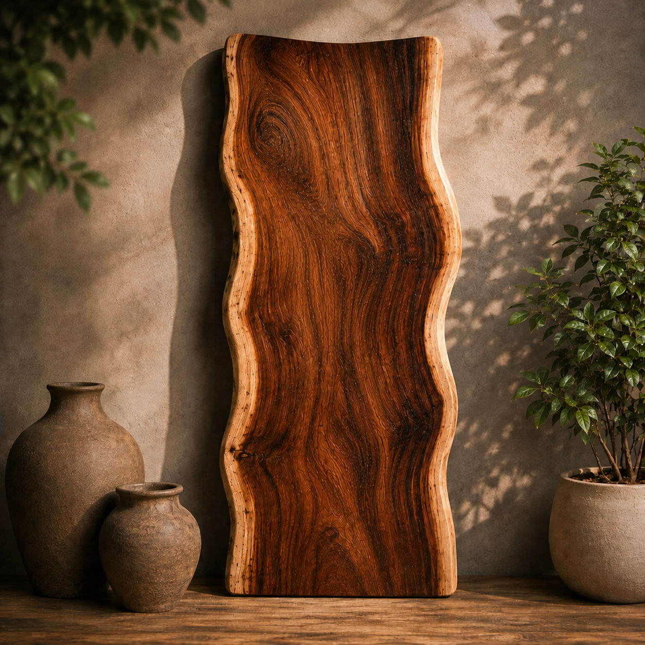 Live Edge Teak Wood