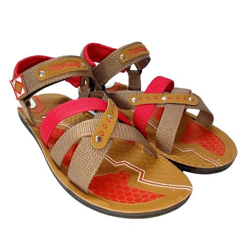 Buy SAPRAKING 047, Tan, P.V.C Sandal in 