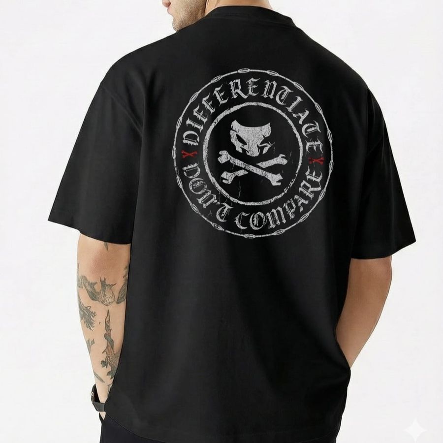 Men's Stylish Premium Drop Shoulder - Black