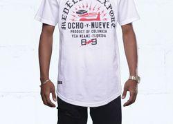 Medellin Export Curved Hem Tee White