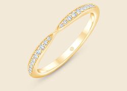 Peculiar Pinched Diamond Band - Gelb / 14k Gold / 48