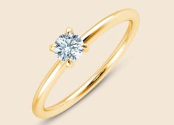 Aster Round Ring - Gelb / 14k Gold / 47