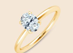 Aster Oval Ring - Gelb / 14k Gold / 47