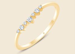 Toi et Moi Crown Ring - Gelb / 14k Gold / 47