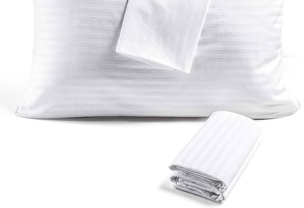 PILLOW PROTECTOR (STD ZIP) TC180 20X26 WHITE DZ