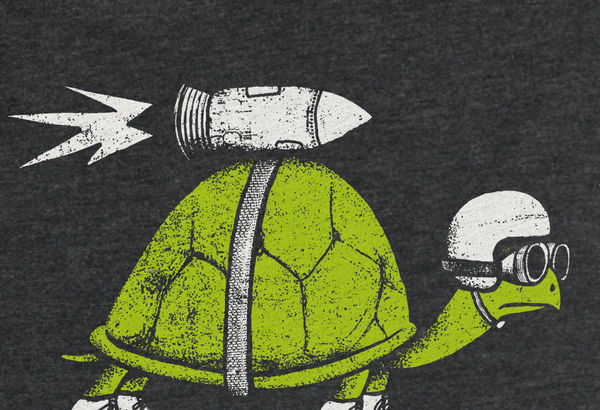 Rocket Turtle (Kids tee) - Kids / Charcoal Black / 4