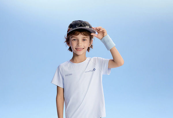 AIMER Light Stretch Short Sleeve Top - Blue / 4yr/110