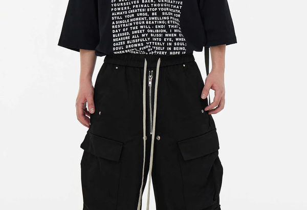 UTILITY CARGO PANTS - Black / S