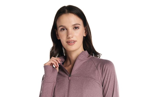 Aspen Sporty Zip Up Long-Sleeve Sweater - Silver / S