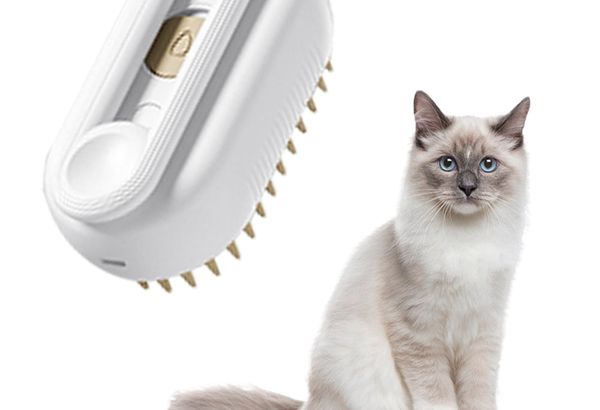 Pet Grooming Brush for Dogs & Cats, 3-in-1 Design: Hair…
