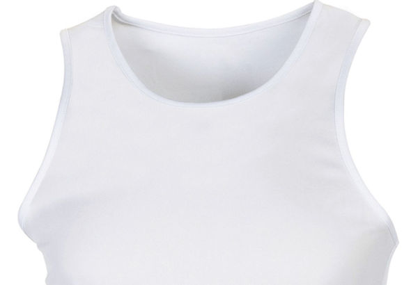 Débardeur de sport publicitaire blanc pour homme, polyester…