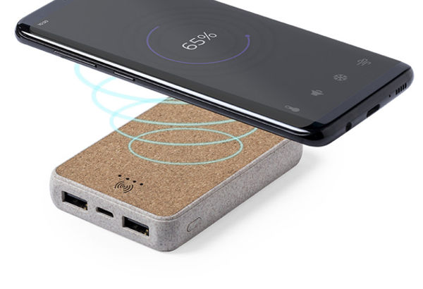 PowerBank 5000 mAh à induction en liège et bioplastique à…
