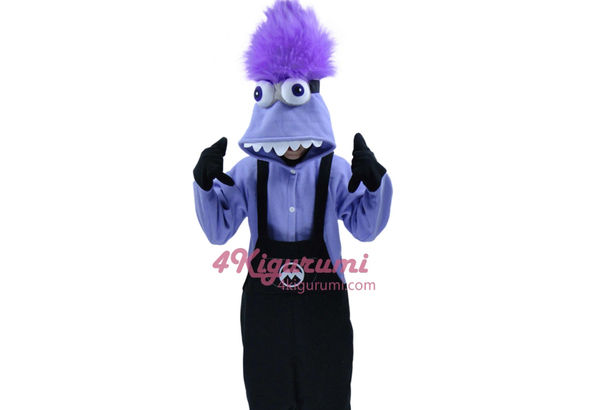 Purple Evil Minion Kigurumi Simple Halloween Costumes