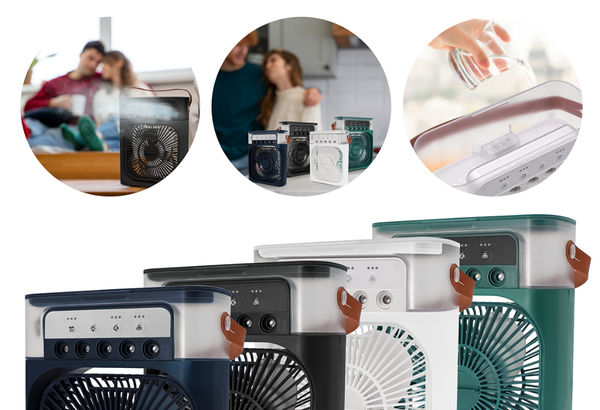 Mini Ar Condicionado Umidificador Climatizador Ventilador
