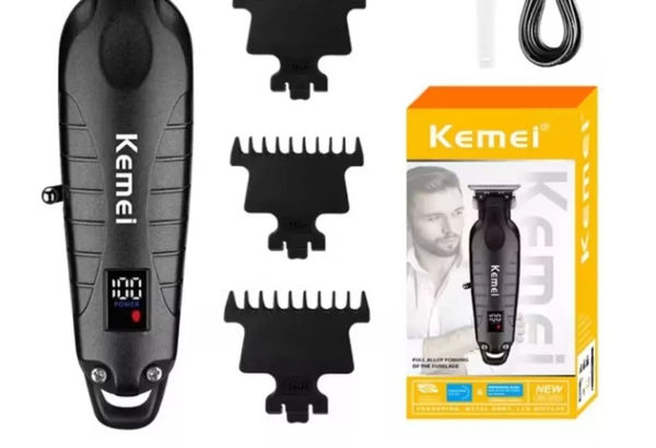 Maquina De Cortar Cabelo Recarregável Profissional 7000 RPM…