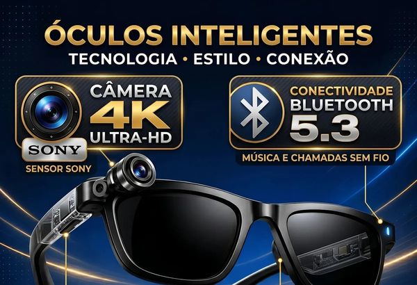 Oculos Inteligente Microwear W AI 3 com Câmera 4K e Kit 3…
