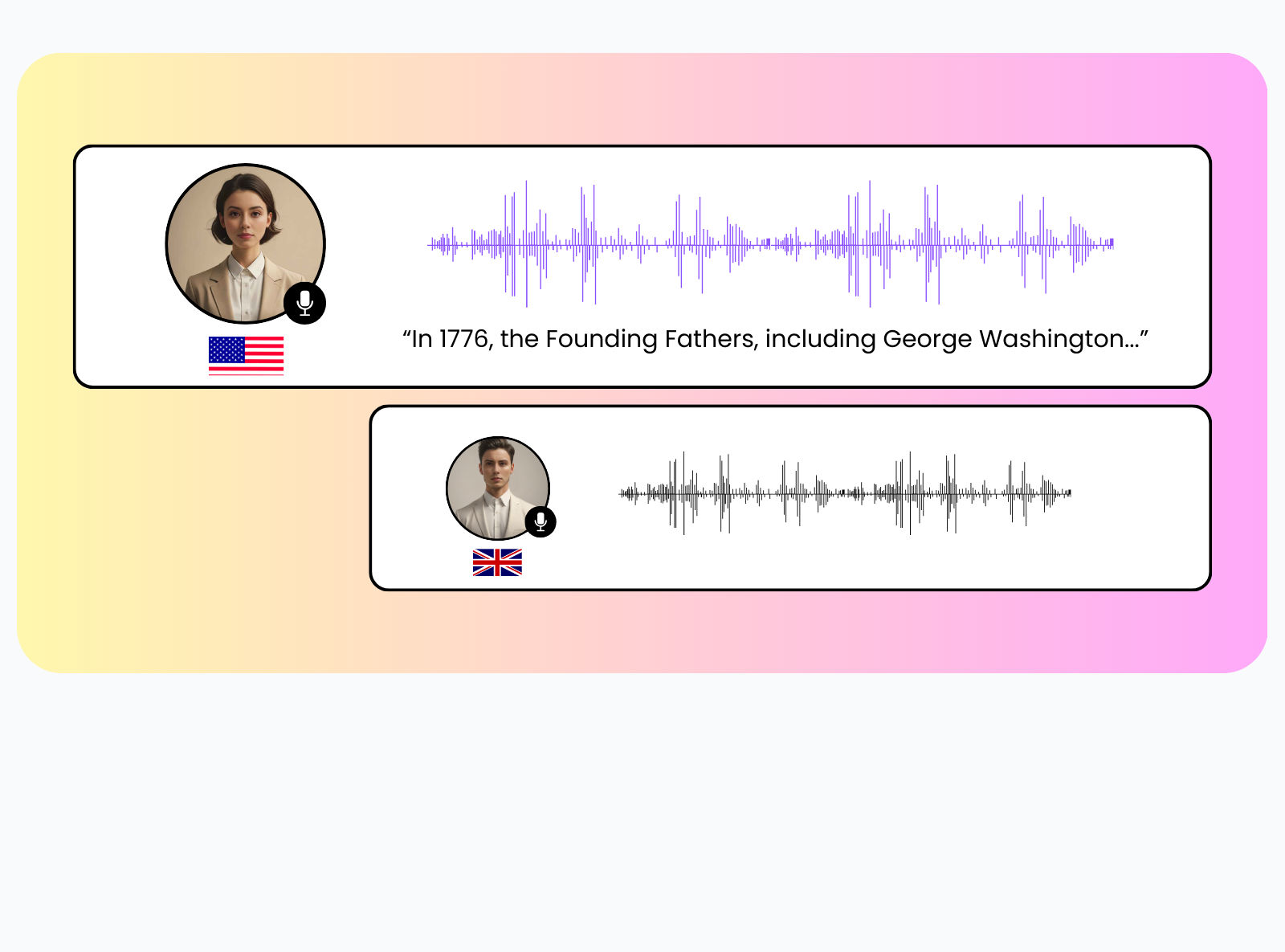 AI video generation interface