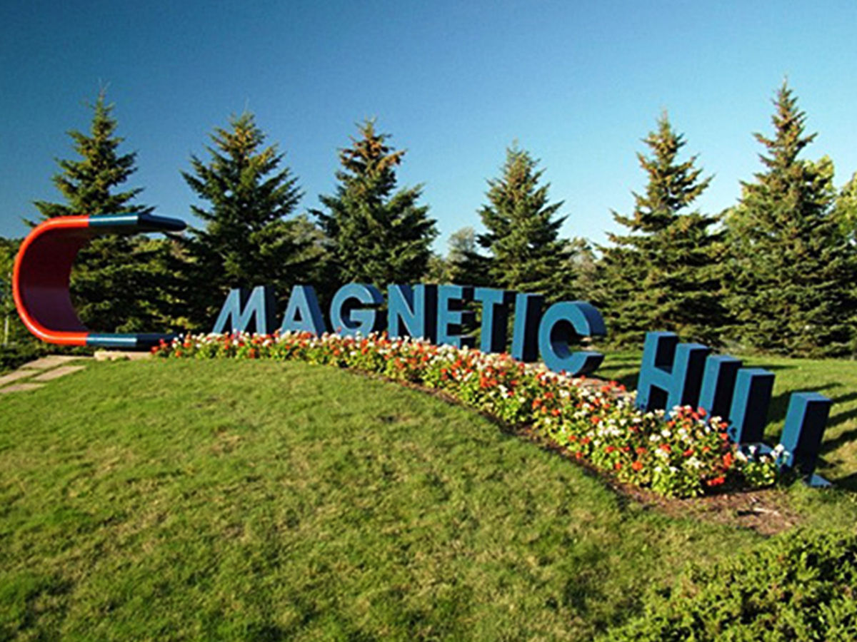 a mural of magnetic hill canada