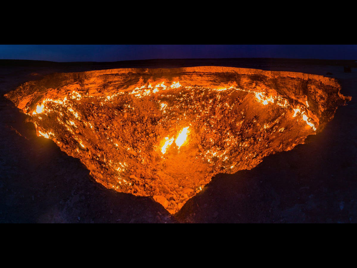 aerial view of door to hell