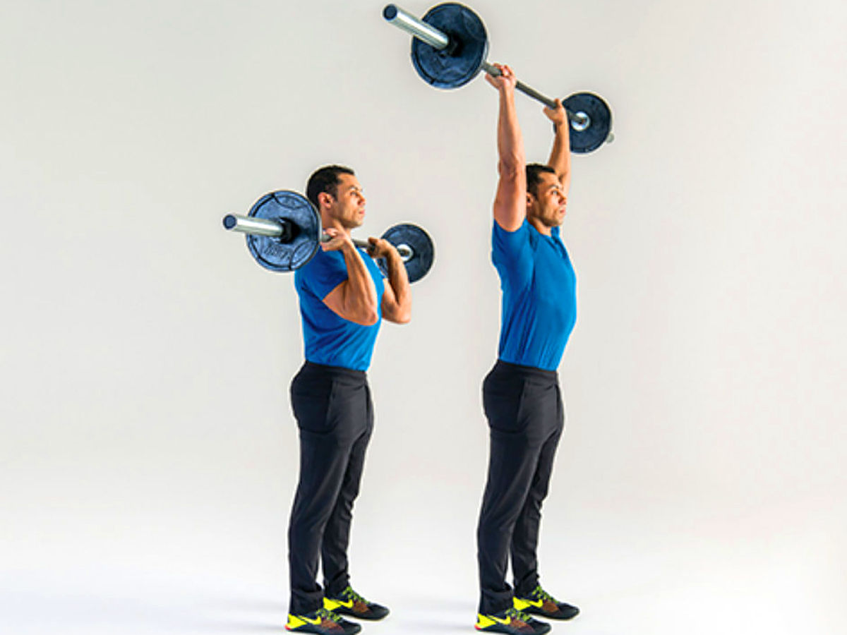 Barbell Overhead Press for shoulder workout