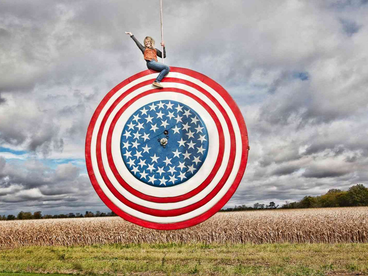 Beth John has invented the world's most giant yo-yo.