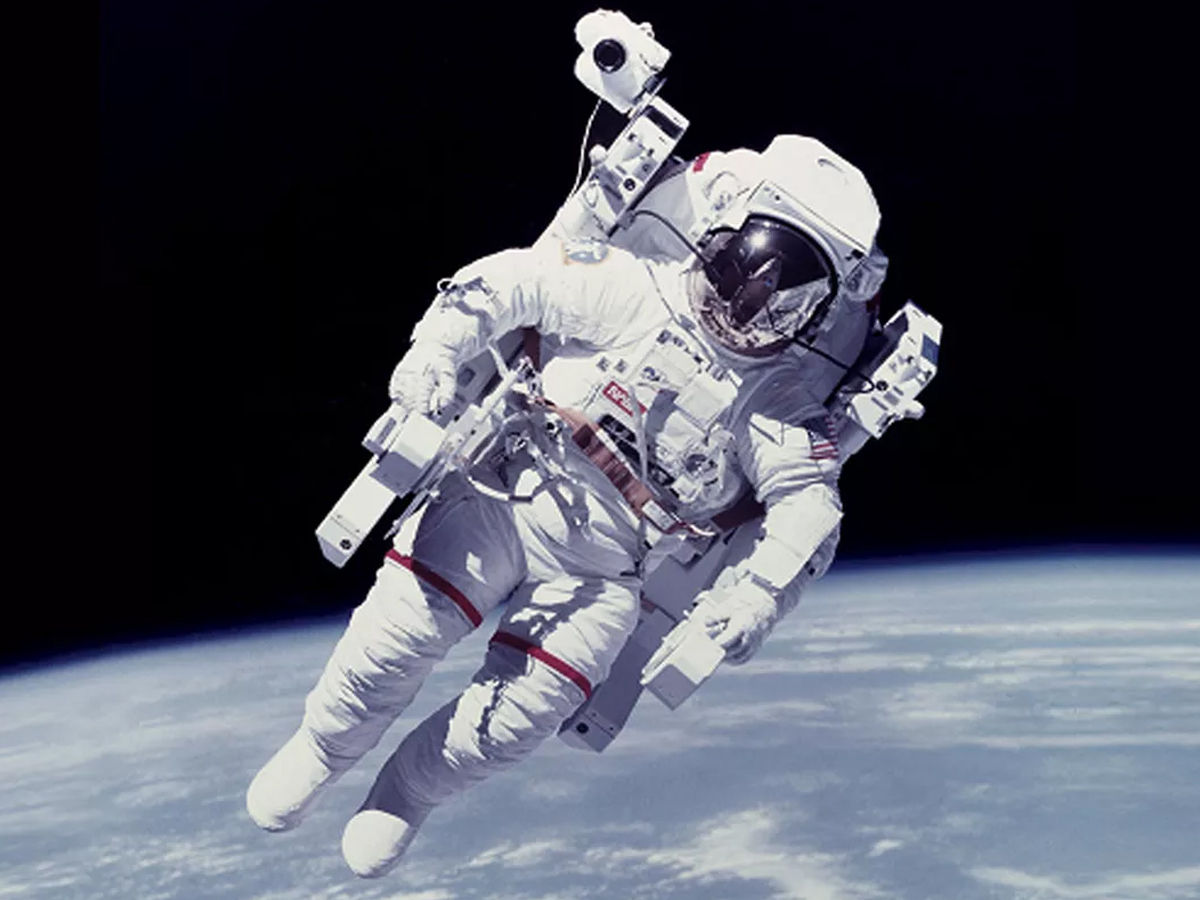 The most famous image of astronaut performing spacewalk