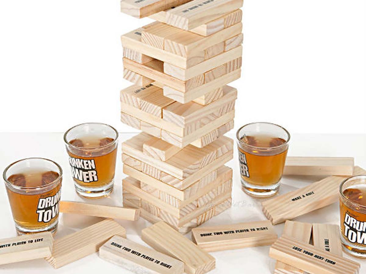 jenga, drunk jenga