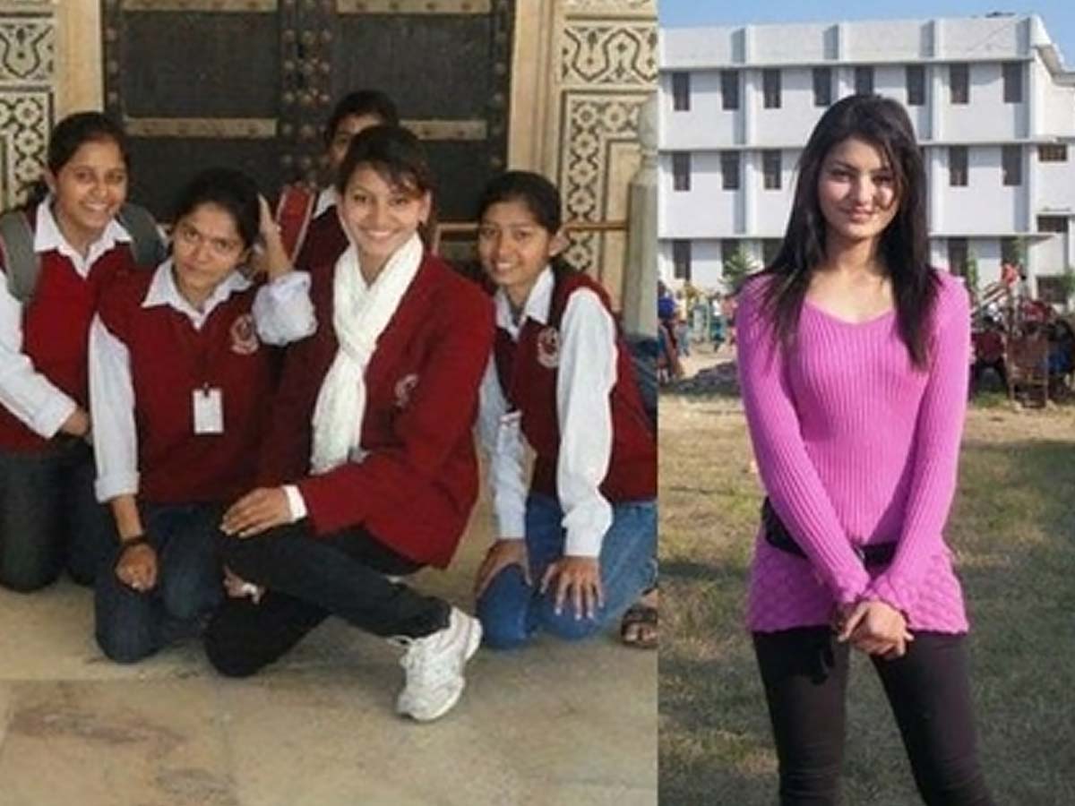 Urvashi Rautela in school